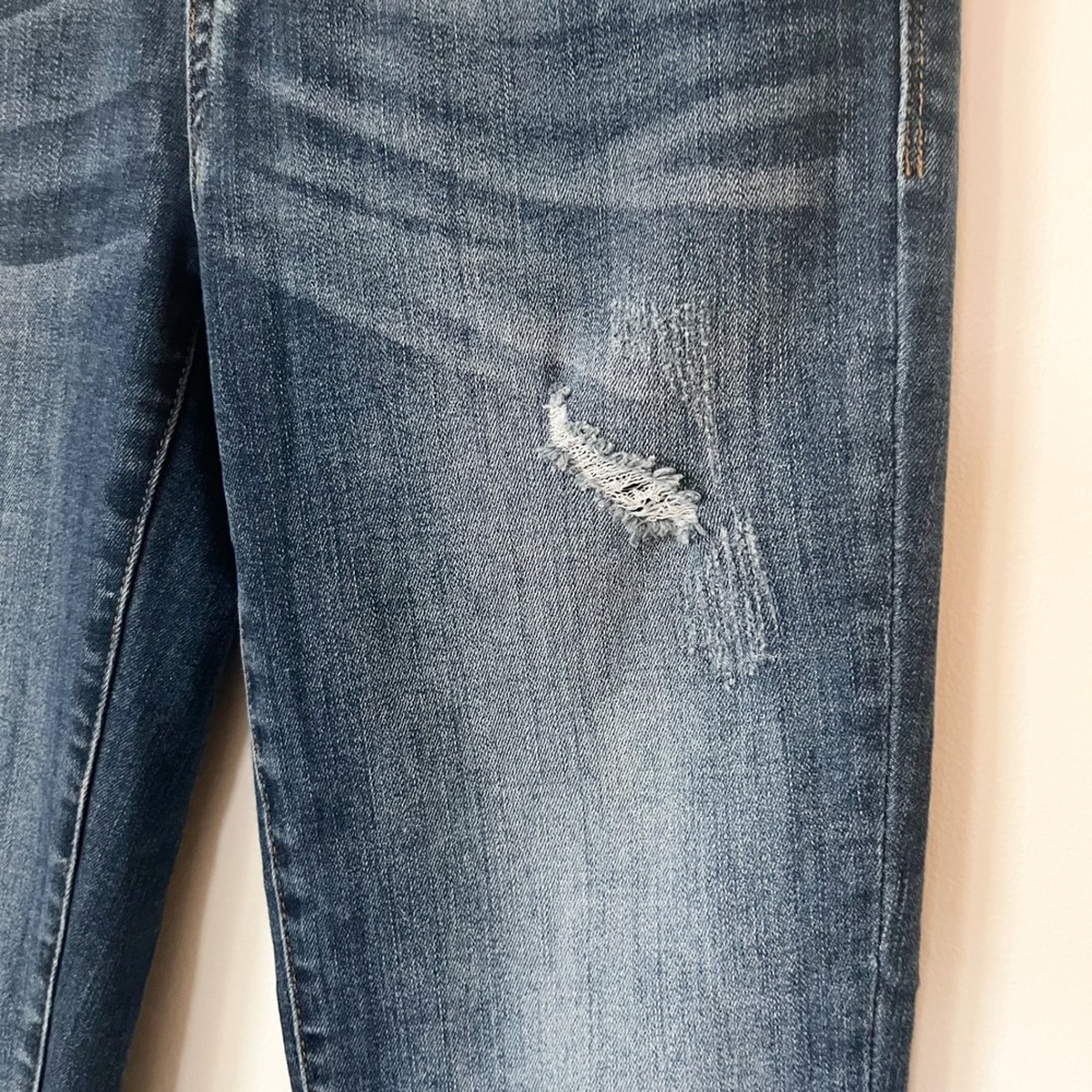Judy Blue Straight Fit Distressed Denim Jeans Womens 28 Dark Wash Straight Leg - Picture 5 of 14